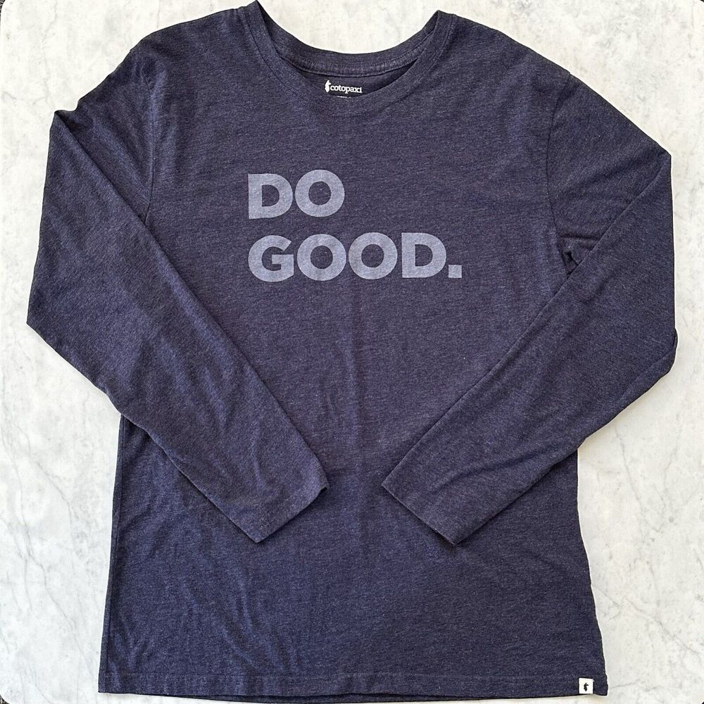 Cotopaxi Do Good Long Sleeve T-Shirt Pullover Crew Neck Women’s Size XL Blue